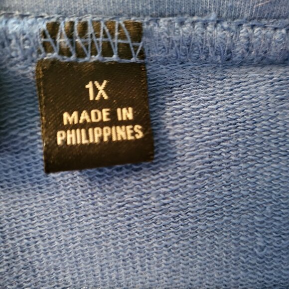 Susan Graver Weekend Pull On Bermuda Shorts Size 1X Paris Blue - Picture 6 of 7